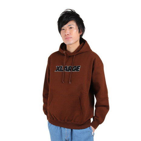 エクストララージ パーカー メンズ エクストララージ（XLARGE）（メンズ）パーカー メンズ STANDARD ロゴ スウェットシャツ 101233012007-BROWN