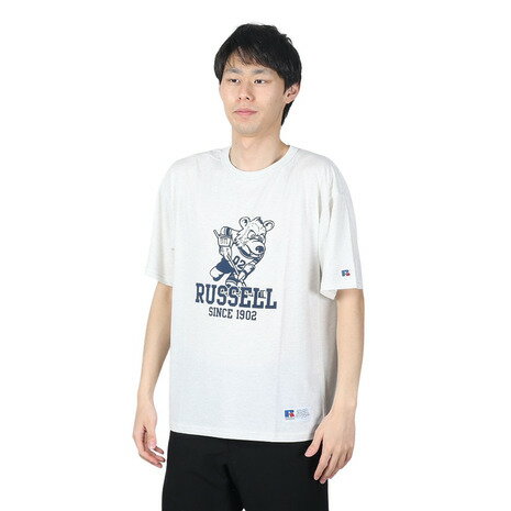 ラッセル（RUSSELL）（メンズ）30S/-アイスホッケー ベア 半袖Tシャツ RBM24S0017 NTL