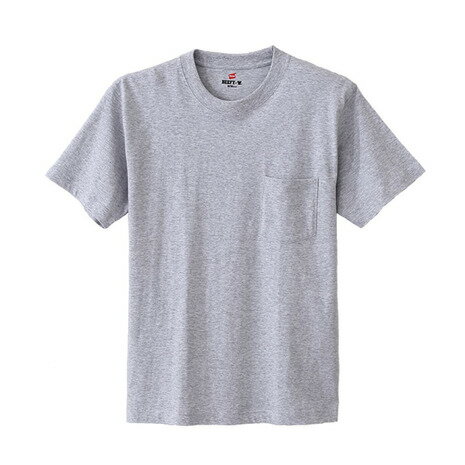 ヘインズ Hanes メンズ Tシャツ メンズ ビーフィー ポケット BEEFY 半袖 クルーネック グレー 無地T 定番 長持ち H5190 060 オンライン価格