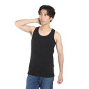 【最大7万ポイントバック!要エントリー&抽選★8/1限定】ヘルスニット(Healthknit)(メンズ)ヘビーウェイトリブ タンクトップ 53018 BLK
