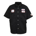 エクストララージ 服 メンズ エクストララージ（XLARGE）（メンズ）半袖シャツ メンズ ロゴ PATCH ワークシャツ 101232014004-BLACK