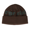 エクストララージ(XLARGE)(メンズ、レディース)OLD ENGLISH ロゴ CUFF ビーニー 101244051007-BROWN