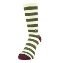 スタンス(STANCE)(メンズ、レディース)BRETON クルーソックス グリーン A556B24BRE