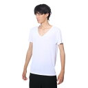 クー(Coo.)(メンズ)ドライプラスクール 半袖Vネックシャツ 891CO4GC0007 WHT 冷感(4)
