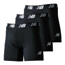 【20%OFFクーポン対象!6/1-6/11】ニューバランス(new balance)(メンズ)プレミアムボクサーパンツ 6インチ 前開き 3枚セット Sサイズ...
