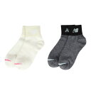 ニューバランス(new balance)(メンズ、レディース)2足組 ショートソックス LAS45750AS1