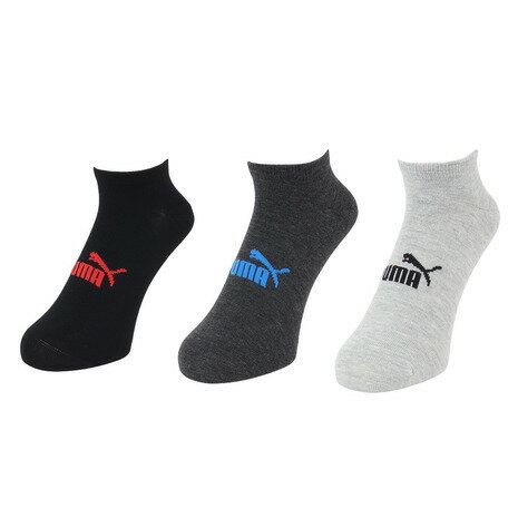 ●素材:ポリエステル/綿/その他●ベトナム製●サイズ(cm):【25cm】25〜27cm●3足組●SNEAKER【商品の購入にあたっての注意事項】※本商品は製品特性上、試着後の返品はできかねます。試着前にサイズなどご確認をお願いします。※一部商品において弊社カラー表記がメーカーカラー表記と異なる場合がございます。※ブラウザやお使いのモニター環境により、掲載画像と実際の商品の色味が若干異なる場合があります。※掲載の価格・製品のパッケージ・デザイン・仕様について、予告なく変更することがあります。あらかじめご了承ください。プーマ PUMA スーパースポーツゼビオ ゼビオ Super Sports XEBIO くつ下 くつした ソックス 靴下 3Pパックソックス Men's Mens メンズ めんず 男性 くるぶし 3足組 3足セット 3足 セット 3色 大人 大人用 通勤 通学 学校 オフィス 職場 仕事 ビジネス 運動 フィットネス ジム トレーニング レジャー アウトドア 旅行 トラベル 黒 ブラック グレー スニーカー丈 くるぶし丈