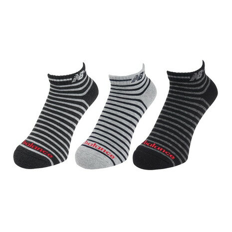 ニューバランス（new balance）（メンズ）ソックス ショートレングス 3足組 M-LLサイズ LAS55636AS5K 新年度 新学期 新調 部活 学生 衣替えギフト プレゼント
