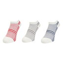 その他ブランド(OTHER BRAND)(レディース)接触冷感 ショート丈ソックス 3足組 NVYGRYRED 895NN3OK0029