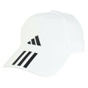 アディダス(adidas)(メンズ)帽子 スリーストライプス AEROREADY ベースボールキャップ 白 57-63cm MKD80-HT2043 スポーツキ...
