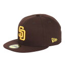 ニューエラ(NEW ERA)(メンズ、レディース)キャップ 59FIFTY MLB オンフィールド サンディエゴ パドレス ゲーム 14524854 茶色