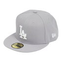 ニューエラ(NEW ERA)(メンズ、レディース)キャップ 59FIFTY ロサンゼルス ドジャース 14525219 帽子 57.7cm-59.6cm グレー(4)