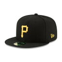 ニューエラ(NEW ERA)(メンズ、レディース)キャップ 59FIFTY MLB オンフィールド ピッツバーグ パイレーツ ゲーム 14524856 黒