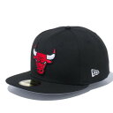 ニューエラ(NEW ERA)(メンズ、レディース)帽子 キャップ 59FIFTY シカゴ・ブルズ ブラック×チームカラー 14525228 57.7cm-59.6cm 黒(4)