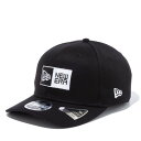 ニューエラ(NEW ERA)(メンズ、レディース)キャップ 9FIFTY ストレッチスナップ ボックスロゴ 黒 14524914 サイズ調整 フロントパネル(4)
