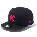 ニューエラ(NEW ERA)(メンズ、レディース)帽子 キャップ 59FIFTY ニューヨーク・ヤンキース 黒 S-Lサイズ(57-59cm) 14525209...