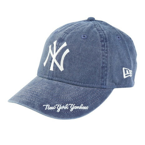 ニューエラ（NEW ERA）（メンズ、レディース）帽子 9THIRTY MLB Visor Logo ニューヨーク・ヤンキース アシッドウォッシュ バイザー 紺 Mサイズ 14388704のサムネイル