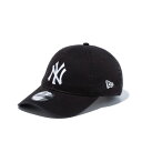 ニューエラ(NEW ERA)(メンズ、レディース)キャップ 9TWENTY ニューヨーク ヤンキース ウォッシュドコットン ブラック×ホワイト 14525122...
