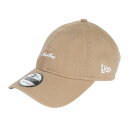 ニューエラ(NEW ERA)(メンズ、レディース)帽子 キャップ 9TWENTY スクリプトロゴ ウォッシュドコットン カーキ×ホワイト 14525127 57...