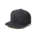 ニューエラ(NEW ERA)(メンズ、レディース)キャップ 59FIFTY Denim ロサンゼルス・ドジャース 黒 S-Lサイズ(57-59cm) 14668...