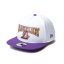 ニューエラ(NEW ERA)(メンズ、レディース)帽子 9FIFTY A-Frame NBA 2-Tone ロサンゼルス・レイカーズ バイザー Mサイズ 14388565 メッシュ 通気性 日除け(4)