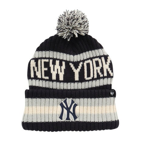 フォーティーセブン（47）（メンズ、レディース）キャップ カフニット ポンポン ニューヨーク・ヤンキ ...