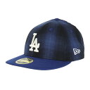 ニューエラ(NEW ERA)(メンズ、レディース)帽子 LP 59FIFTY MLB Ombre Check ロサンゼルス・ドジャース 14307322 ロイヤ...