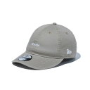 ニューエラ(NEW ERA)(メンズ、レディース)帽子 9THIRTY NEW ERA ミニロゴ ウォッシュドコットン キャップ グレー 57.7-60.6cm...