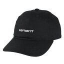 カーハート(CARHARTT)(メンズ)CANVAS SCRIPT キャップ I0288760D2XX24FW フリーサイズ 黒 帽子