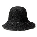 ニューエラ(NEW ERA)(メンズ、レディース)帽子 ハット アドベンチャー ワイドブリム Paper Crochet Hat 黒 S-Lサイズ(57-61cm) 14419296(4)