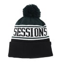 セッションズ(SESSIONS)(メンズ)ニット帽 ポンポン カフ ワッチ 24080280 BLK フリーサイズ 黒
