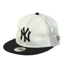 ニューエラ(NEW ERA)(キッズ)帽子 キッズ Youth 9FIFTY トラッカー All Mesh ニューヨーク・ヤンキース 白 52-55cm 143...
