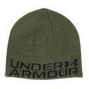 アンダーアーマー(UNDER ARMOUR)(キッズ)ジュニア ニット帽 リバーシブル ハーフタイム ビーニー 1379999 390 子供 45cm 緑