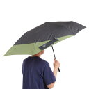 ワールド パーティー(W.P.C)(メンズ、レディース)雨傘 バックプロテクトフォールディング UX004-931-002 ブラックXカーキ