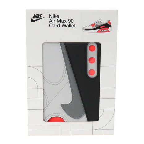 ナイキ(NIKE)(メンズ、レディース、キッズ)カードケース アイコン エアマックス90 カードウォレット グレー×赤 NW0002-068 ミニウォレット マ...