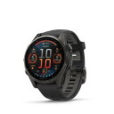 ガーミン(GARMIN)(メンズ、レディース)腕時計 fenix 8 Sapphire AMOLED 43mm フラッグシップ GPSウォッチ Carbon Gray 010-02903-27 黒 防水