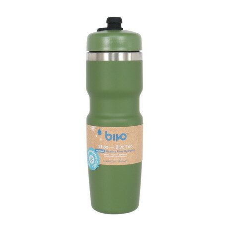 bivo（bivo ）（メンズ、レディース）水筒 Bivo Trio ボトル 緑 620ml BT-IN-21-FG 重力による優れた飲み心地 ステンレスボトル 保冷
