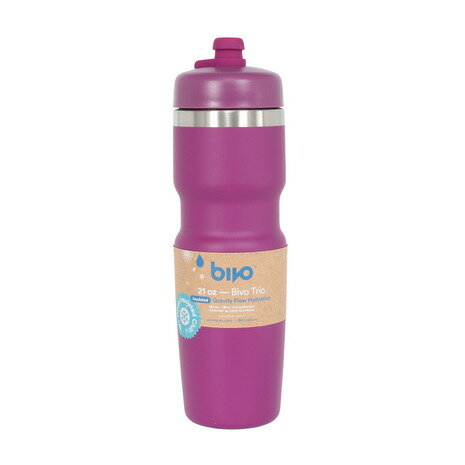 bivo（bivo ）（メンズ、レディース）水筒 Bivo Trio ボトル 紫 620ml BT-IN-21-GP 重力による優れた飲み心地 ステンレスボトル 保冷
