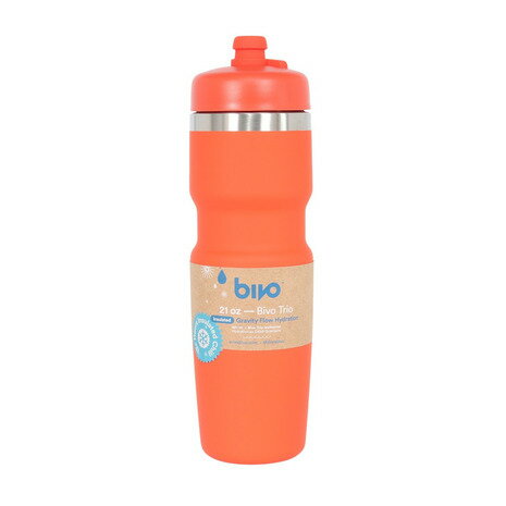 bivo（bivo ）（メンズ、レディース）水筒 Bivo Trio ボトル オレンジ 620ml BT-IN-21-TM 重力による優れた飲み心地 ステンレスボトル 保冷