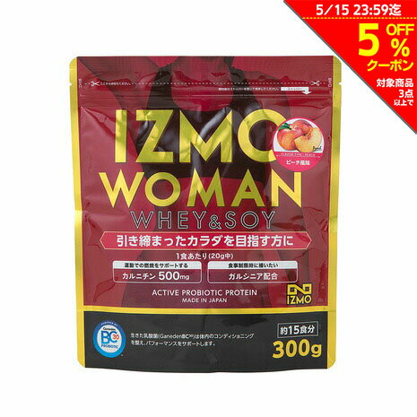 イズモ（IZMO）（メンズ、レディース）ホエイ ソイ 乳酸菌配合 カルニチン WOMANプロテイン 燃焼サポート ピーチ風味 大豆 減量 300g ..