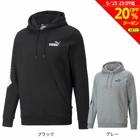 【20 OFFクーポン対象！5/25まで】プーマ（PUMA）（メンズ）スウェット プルオーバー パーカー POWER ロゴ フーディー 672507