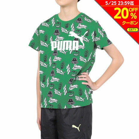 【20%OFFクーポン対象！5/25まで】プーマ（PUMA）（キッズ）ジュニア ESS+ MID 90S AOP Tシャツ 681380..