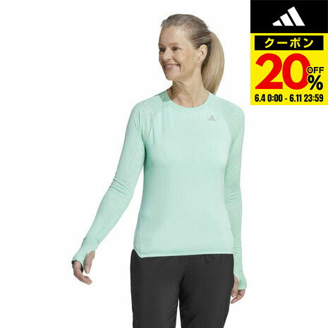 【20%OFFクーポン対象！6/11まで】アディダス（adidas）（レディース）アディゼロ ランニング 長袖Tシャツ BX983-HR5692