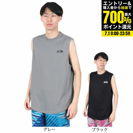 【最大7万ポイントバック！要エントリー＆抽選★7/1限定】エゴザル（EGOZARU）（メンズ、レディース）バスケットボールウェア ワンポイント デュアルロゴ スリーブレスシャツ EZSS25UNT001C