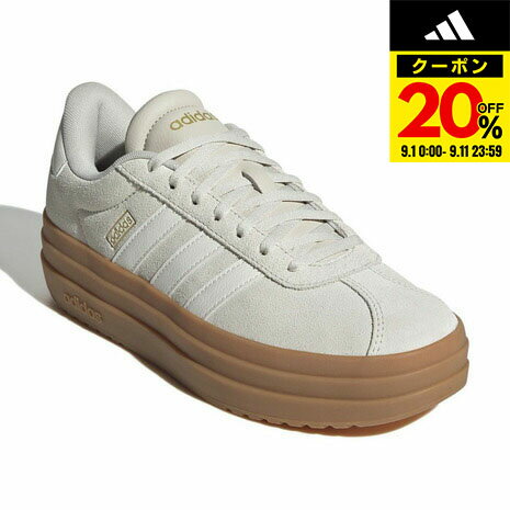 【20%OFFクーポン対象！9/11まで】アディダス（adidas）（レディース）スニーカー スポーツシューズ VL コートボールド ベージュ JQ5633 スポーツ カジュアルシューズ 厚底のサムネイル