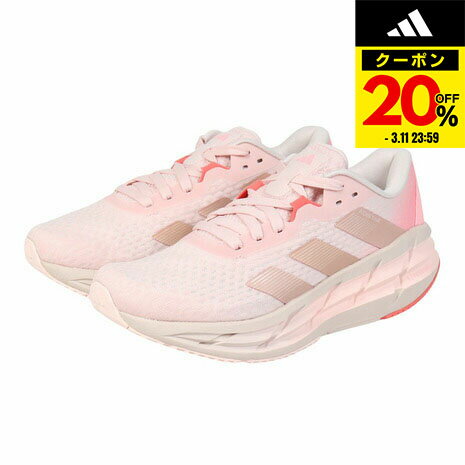 【20%OFFクーポン対象！3/11まで】アディダス（adidas）（レディース）ランニングシューズ アディスター3 ピンク ID6163 スニーカー クッション性 通気性 ジョギング マラソンのサムネイル