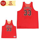 ミッチェルアンドネス（Mitchell Ness）（メンズ）NBA シカゴブルズ スコッティピッペン リバーシブル メッシュ タンクトップ MSRVMI19003-CBURDGD95SPI M