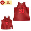 ミッチェルアンドネス（Mitchell Ness）（メンズ）NBA シカゴブルズ デニスロッドマン ストライプ スイングマン タンクトップ SMJYBW19047-CBUPTRD97DRD M