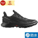 サロモン（SALOMON）（メンズ）ランニングシューズ メンズ 黒 アルファクロス4 ゴアテックス ALPHACROSS 4 GORE-TEXブラック L47064000 スニーカー 防水