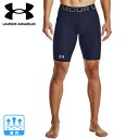 アンダーアーマー(UNDER ARMOUR)(メンズ)ヒートギア(夏向け) ロング ショーツ 1361602 410 速乾 ネイビー